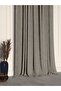 Silver Gray Linen Textured Pleated High Quality Background Curtain