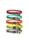 Cat Collar with Bell Set of 5 20-32 Cm Orange Turquoise Yellow Gray Red - 2