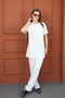 Tunic & Trousers Set-White
