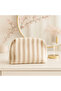 Striped Canvas Fabric Lined Scholarship Clutch Bag – Daily, Night, Beach and Makeup Bag Use - 6