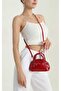 Women's Red Jolie Red Compact Hand and Shoulder Bag - with Pearl Charm Gift