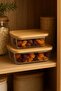 Glass Storage Container - Leak Proof Bamboo Lid - Heat Resistant - Set of 2 - (650 Cc + 1000 Cc) - 3