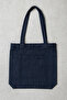 Women's Navy Blue Canvas Soft Cloth Hand and Shoulder Bag - 4
