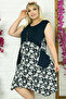 White Floral Patterned Round Neck Pocket Sleeveless Flowy Dress - 6
