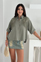 Washable Linen Shirt Khaki - 6