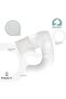 Organic Multi-Position pillow- White, organic fabric Pregnancy Pillow - 4