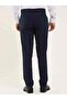 Men's Regular Fit Navy Blue Trousers - 5