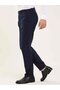 Men's Regular Fit Navy Blue Trousers - 2