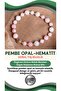 Certified Pink Opal-Hematite Natural Stone Bracelet 6-8 mm