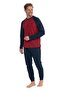 U.S. Polo Assn. 18838 Men's Long Sleeve Elastic Leg Waffle Fabric Comfortable Home Wear-Burgundy