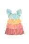 - Rainbow Ruffle Princess Dress-Up - 3-4 Years - Rainbow Dress with Ruffles - 3-4 Years - 3