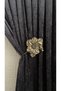 Curtain Accessory Polyester Sleeve Curtain Holder Flower Model Premium Curtain Iron 1 Piece - 2
