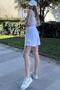 Women's White Loose Muslin Shorts with Pockets, Lace-Up, Elastic Waist - 4