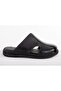 578165 Mildura Black Orthopedic Closed Toe Men's Leather Slippers - 2