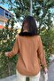 Women's Tan Classic Collar Long Sleeve Regular Cut Standard Size Shirt (Special Fabric) - 6