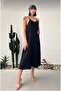 Akşın Women's Black Striped Palazzo Trousers Oversize Cut - 4