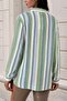 Green Striped Long Sleeve Regular Fit Shirt - 2