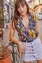 Women's Multicolor Patterned Classic Collar Long Sleeve Regular Cut Standard Length Shirt Blouse - 2