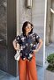 Black Classic Collar, Short Sleeve, Digital Printed Fabric, Regular Fit/Cut, Shirt - 4