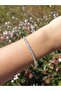 Square Model Zircon Stone Waterway Gold Plated 316L Steel Bracelet