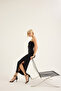 Strapless Long Dress with Slit - 5