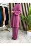 Stone Detailed Tunic & Elastic Waist Trousers, Aerobin Fabric, Bottom Top Two Piece Set City Suit - 5