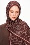 Vian Rose Superior Soft Patterned Shawl Chocolate
