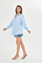 Women's Muslin Fabric Oversize Casual Shirt - Comfortable Cut - 5
