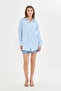 Women's Muslin Fabric Oversize Casual Shirt - Comfortable Cut