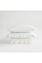 Paye Double Duvet Cover Set 100% Organic Cotton Percal Embroidered Lace Cream 200X220 cm - 4