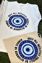 Evil Eye Bead Printed Women's Oversize T-Shirt + Cloth Bag Gift Combination – 100% Cotton - 3