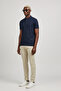 Men's Navy Blue Polo Neck Plain Relaxed Fit 100% Cotton Non-Pulling Men's Polo Neck T-Shirt - 4
