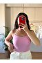 İnce Askılı Pembe Bluz