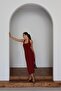 Halter Neck Sleeveless Lycra Long Dress - 5