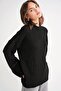 6925 Women's Wide Sleeve Soft Textured Knit Sweater Black - 3