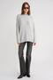 6913 Women's Loose Soft Textured Oversize Knit Sweater Gray - 3