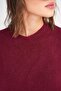 6913 Women's Loose Soft Textured Oversize Knit Sweater Burgundy - 5