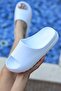 Eva Unisex Women Men White Sabo Daily Comfortable Balcony Garden Pool Beach Slippers - 2