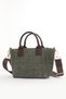 Khaki Straw Women's Letter Model Hand and Shoulder Bag