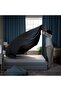 shiny sheet with elastic band, dark gray, 120x200 cm - 6