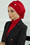 عمامة جاهزة مع إكسسوارات، أحمر، HT-95 - 4