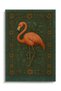 Mosso Dark Green Themed Floral Detailed Flamingo Pattern Woven Base Modern Decorative Carpet Mosso192Ky