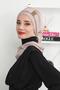 Ready-To-Wear Turban with Low-Cut Neckline and Gold Accessories, Mink, Ht-11A - 7