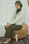 Elegant Ready-To-Wear Turban, Khaki Green, Ht-92 - 9
