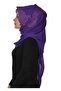 شال شيفون عملي بتصميم خاص مطرز بالدانتيل من الأمام، PS-25، أرجواني - 2