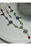 Mg-02 316L Guaranteed Zircon Steel Necklace, Full Zircon Stone Y Necklace - 3