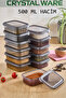 500 ml 12' Rectangular Food Storage Container Anthracite F801 - 4