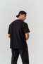 Men's Black "See the Big Picture" Text Detailed 100% Cotton Oversize Fit Crew Neck T-Shirt - 7