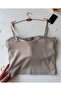 Chole Imported Cotton Chest Cut-Out Ring Covered Detail Ultra Comfortable Bustier with Thin Straps - 7