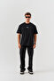 Men's Black Playing Card Back Print 100% Cotton Oversize Fit Crew Neck T-Shirt - 7